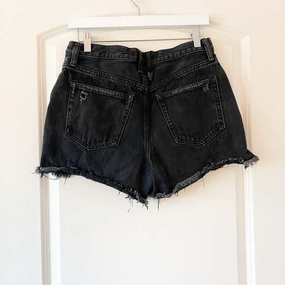 FREE PEOPLE Makai Cut Off Shorts In Washed Black Vacation - Picture 6 of 9